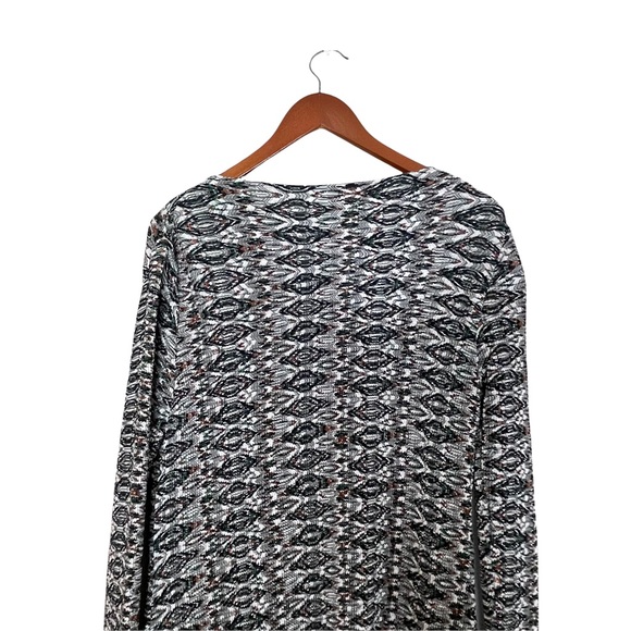 Plisse Crinkled Stretchy Multicolor Button Up Jacket Blazer Size M Long Sleeve - Picture 4 of 7